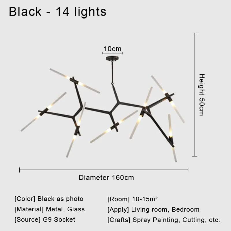 ORLETHIA – Modern Ceiling Light Made of Iron and Glass