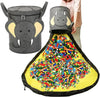Felt Toy Storage Bag – Foldable Felt Toy Bag with Animal Motif for Kids' Rooms & Play Mats