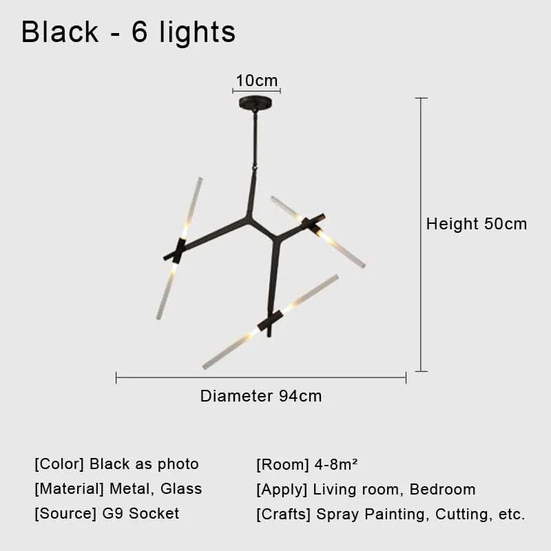 ORLETHIA – Modern Ceiling Light Made of Iron and Glass