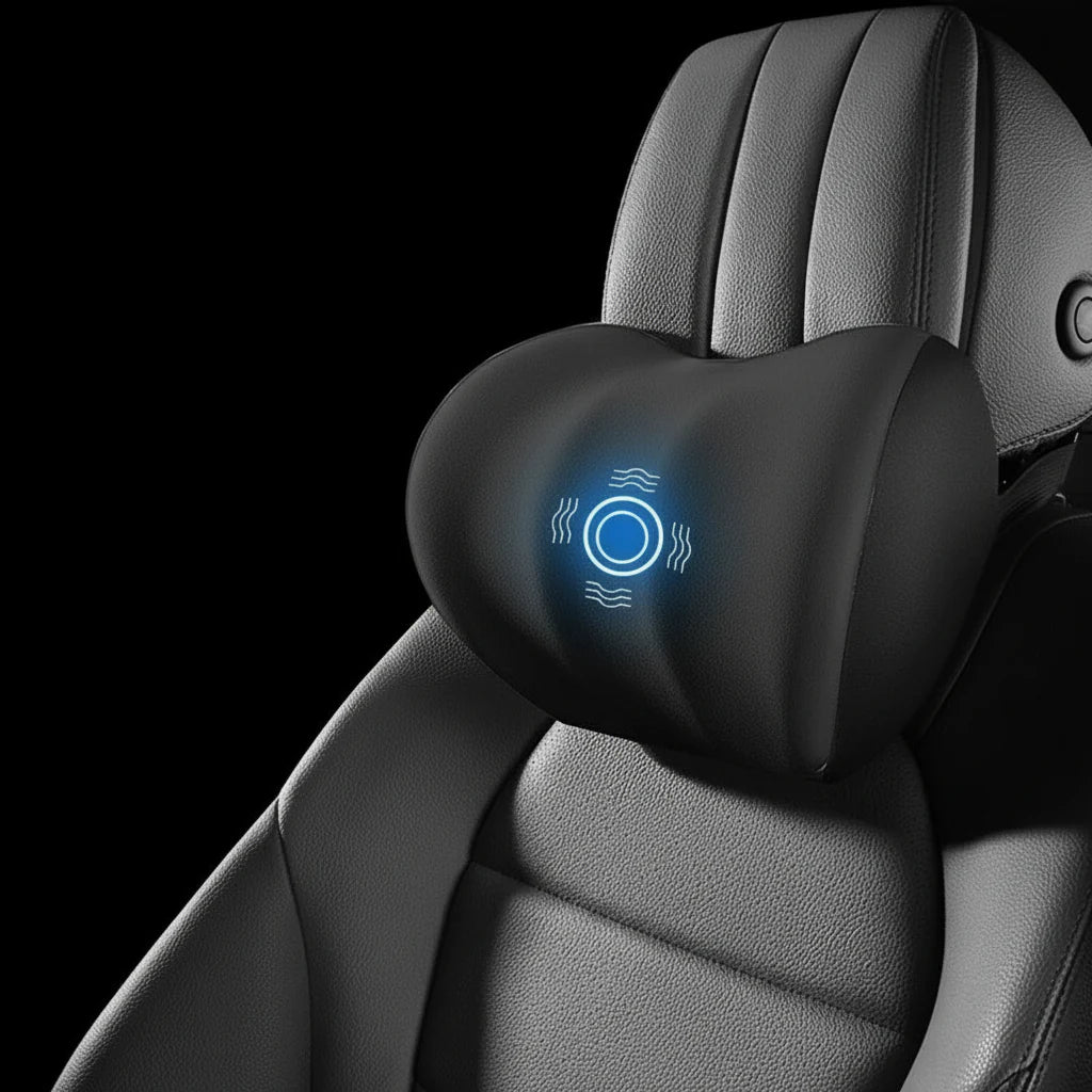 VIBRACUSH - Electric Neck & Lumbar Support Cushion for Car & Office