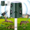 Ultraguard Animal Repellent - Ultrasonic Animal Repellent with LED Light - Weatherproof and Battery Operated