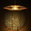 SERELIA Modern Geometric Bamboo Pendant Light Eco-Friendly Lighting Kitchen Dining Room