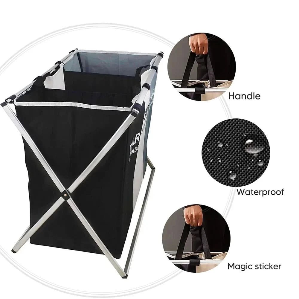TRISORT – Foldable 3-Compartment Laundry Basket for Organization and Space-Saving
