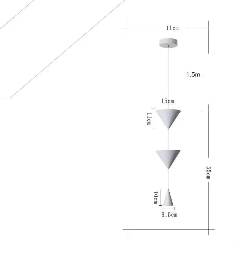 LUCINE Minimalist Double Cone Pendant Light