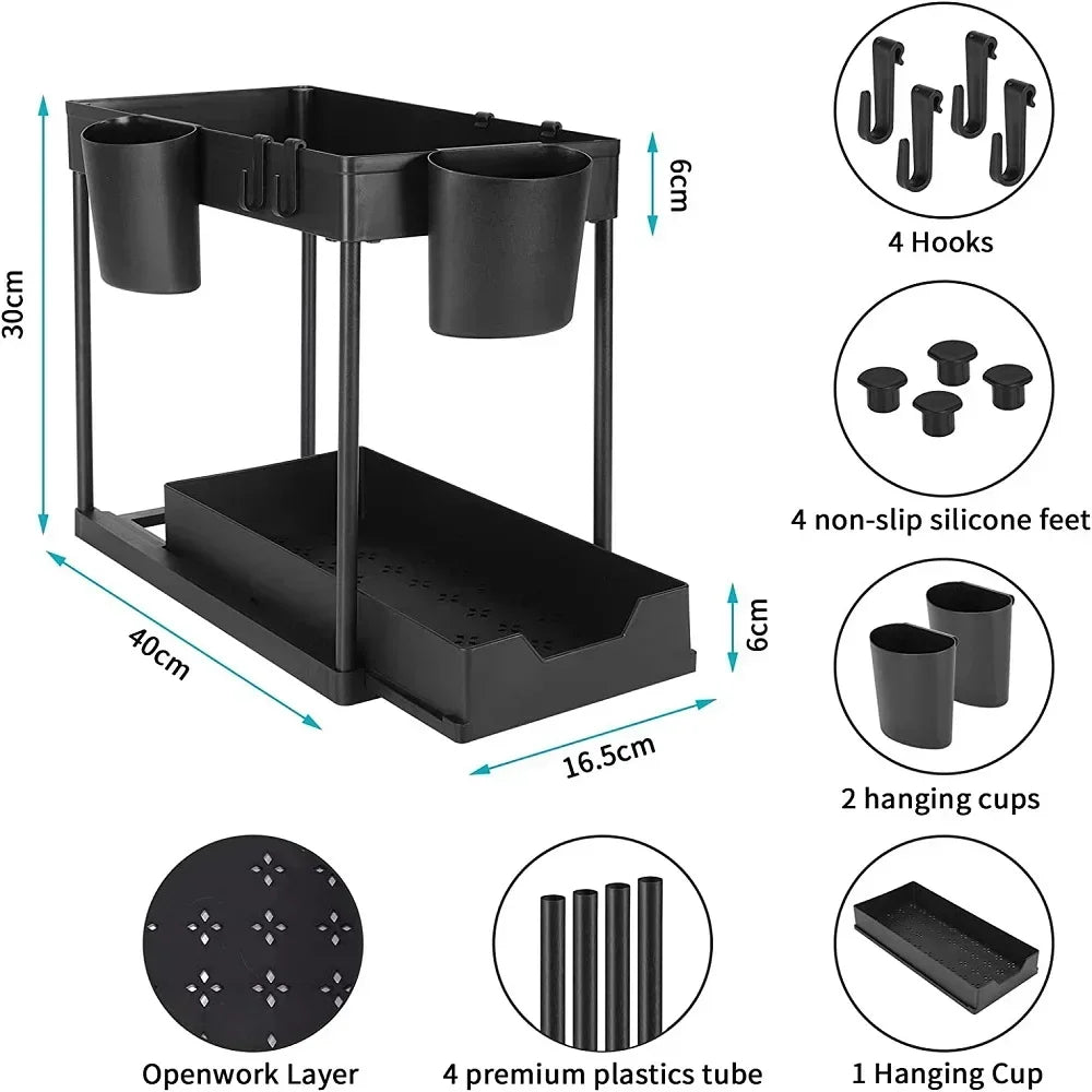 ÖkoRaum - 2-Tier Under-Sink Shelf