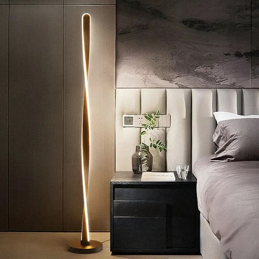 MIREILLE Spiral Radiance Floor Lamp Modern Design Soft Ambient Light