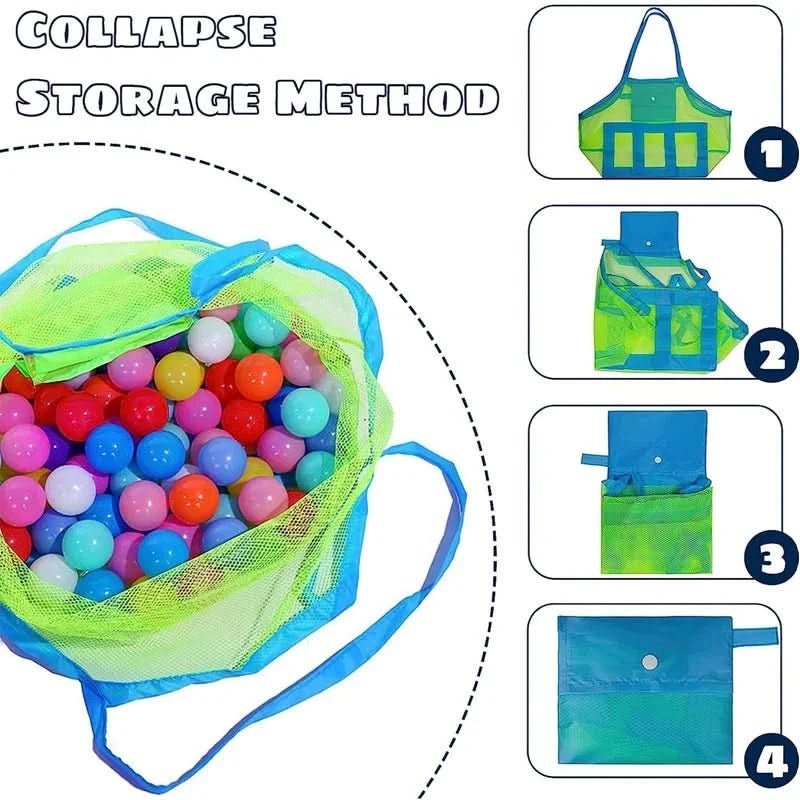 Portable Mesh Bag for Kids – Breathable Beach Bag for Toys, Towels & Travel