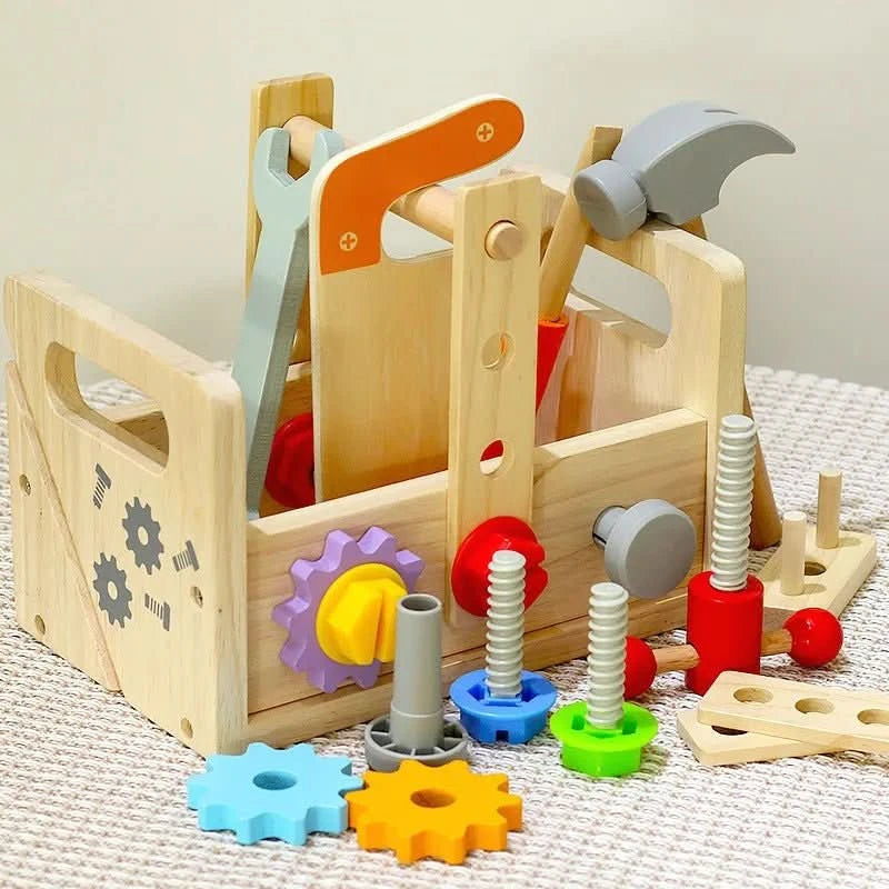 Wooden Tools – Montessori Wooden Toolbox to Promote Creativity and Motor Skills