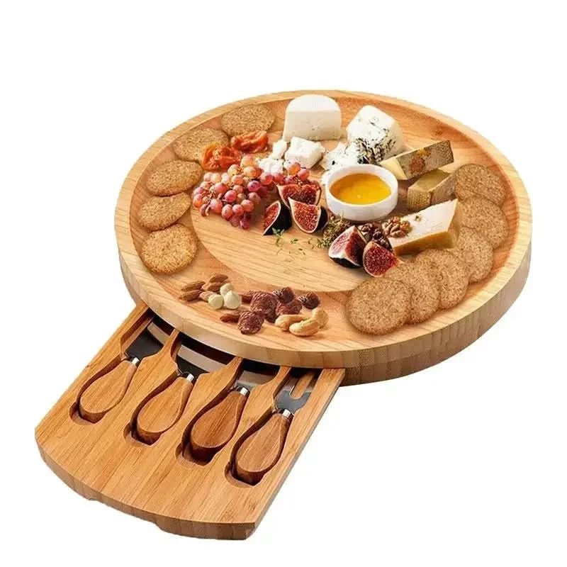 Cheese Companion - Round Bamboo Cheese Board