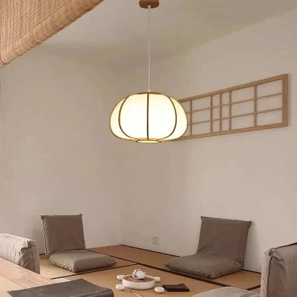 Carmelita Bamboo Lamp With Warm, Diffused Light For Living Spaces