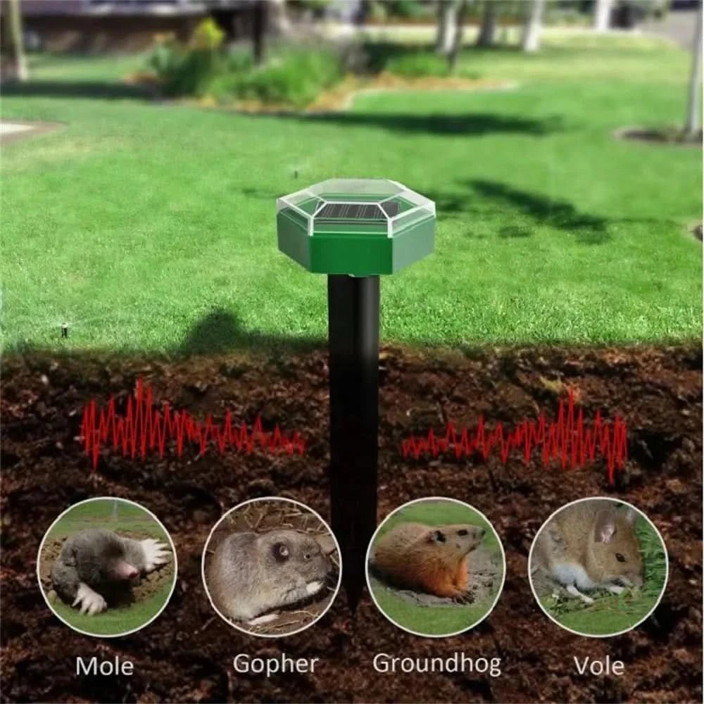 Ultraguard Animal Repellent - Ultrasonic Animal Repellent with LED Light - Weatherproof and Battery Operated