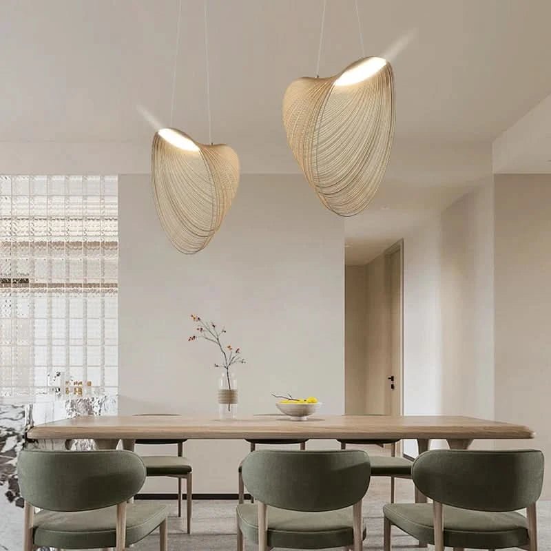 CLARISE Elegant Pendant Lamp With Wooden Ring For Modern Interiors