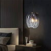 Diana Matt Glass Pendant Light Grey Folded Design For Bedroom Kitchen Cafe
