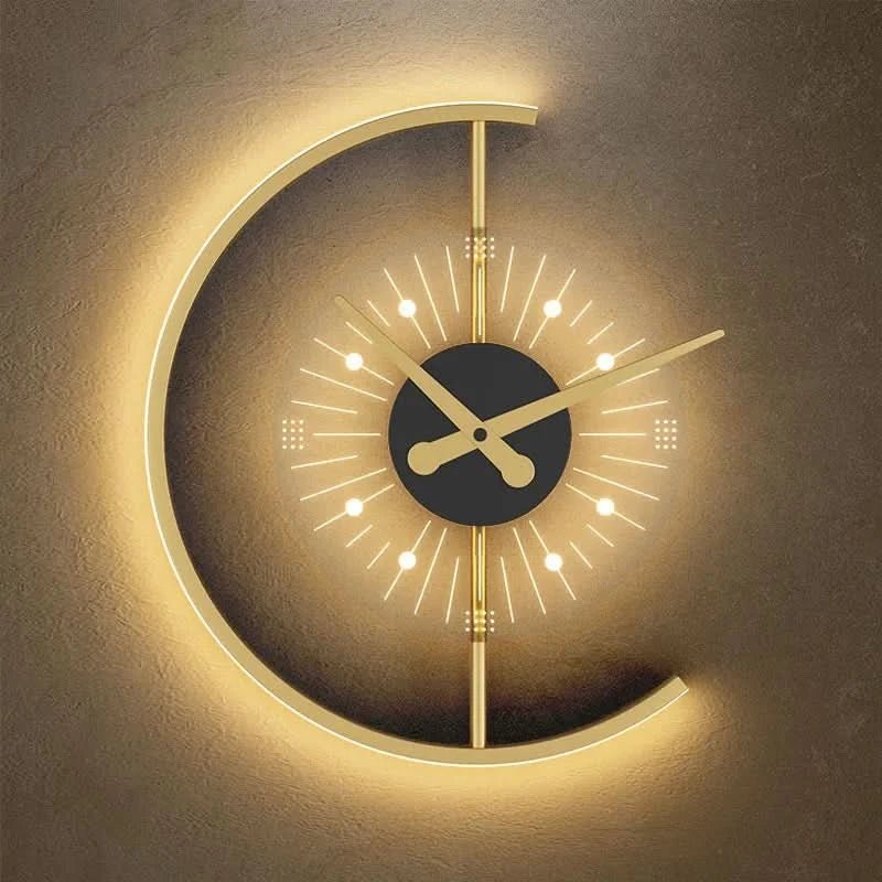 Zentime Modern LED Wall Clock with Nordic Elegance and Minimalist Design