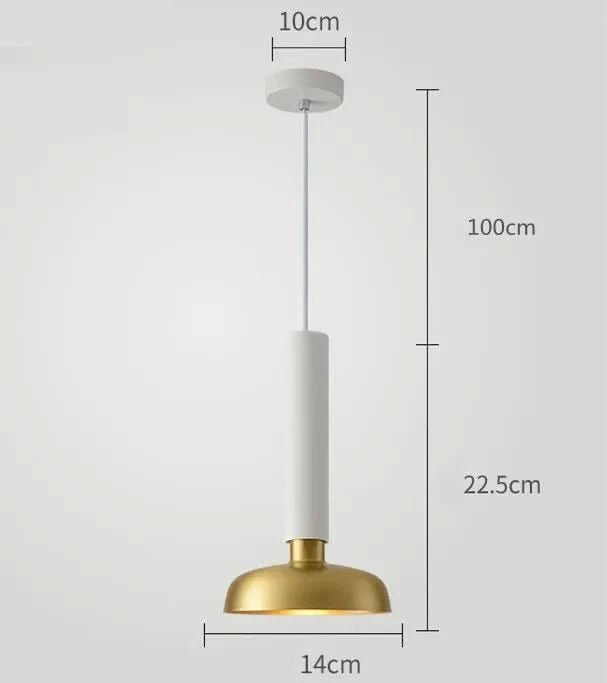 ELVINA Brass Minimalist Industrial Ceiling Light