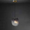 Diana Matt Glass Pendant Light Grey Folded Design For Bedroom Kitchen Cafe