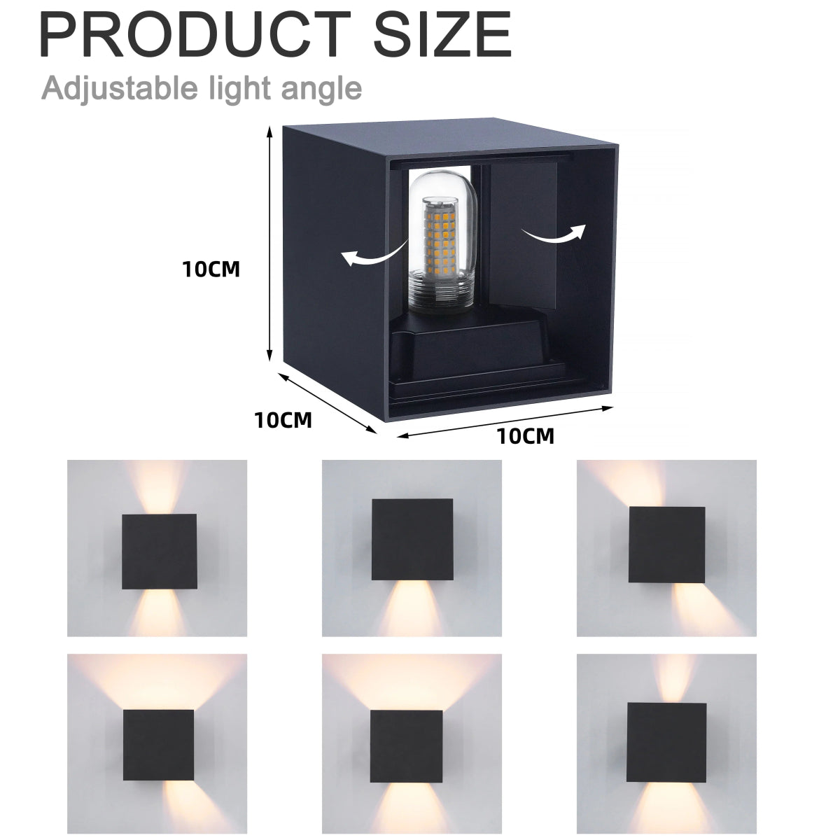 LUXSQUARE – Modern Waterproof LED Wall Light IP65 Made of Aluminum