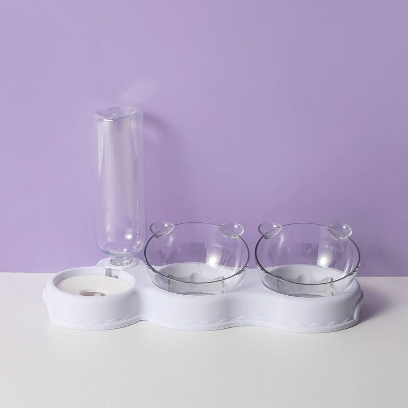 KARLFEAST - 3-in-1 Feeder with Water Dispenser and Elevated Bowl