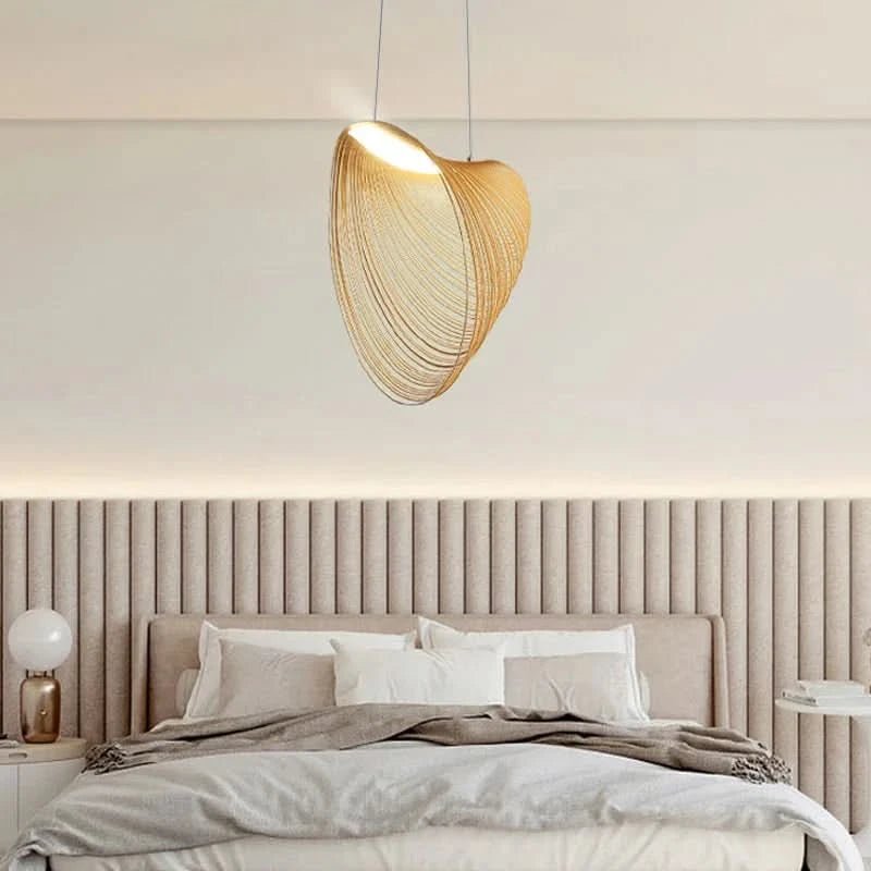 CLARISE Elegant Pendant Lamp With Wooden Ring For Modern Interiors