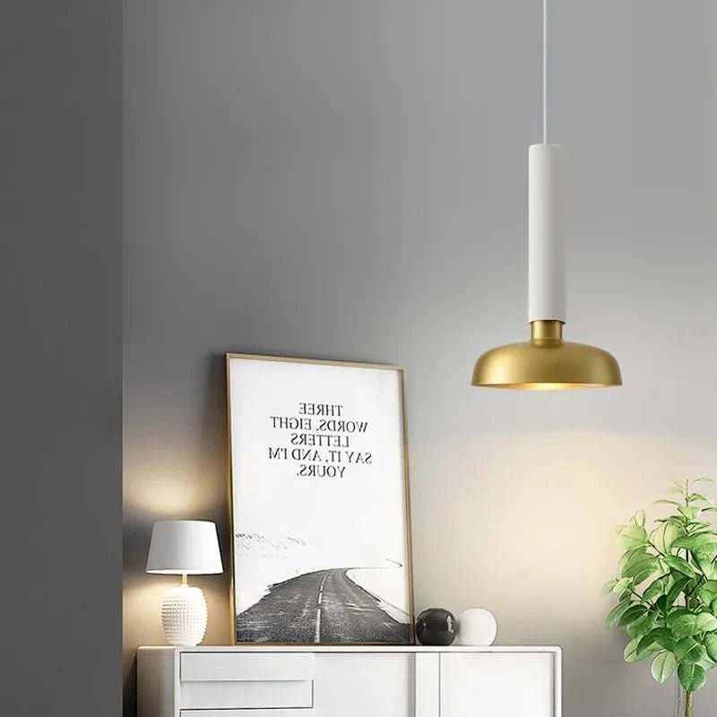 ELVINA Brass Minimalist Industrial Ceiling Light