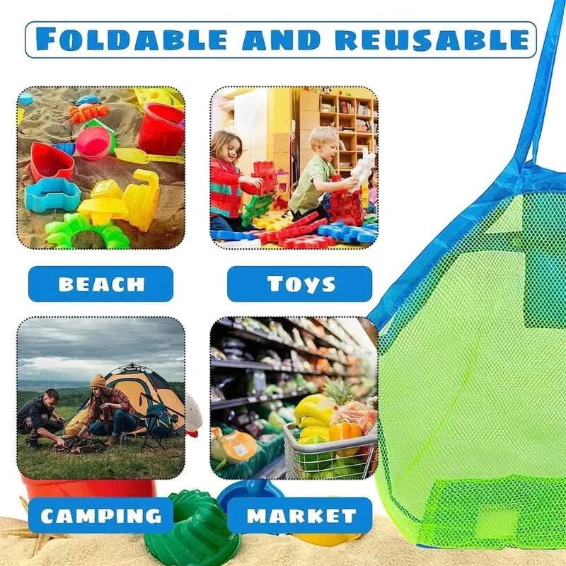Portable Mesh Bag for Kids – Breathable Beach Bag for Toys, Towels & Travel