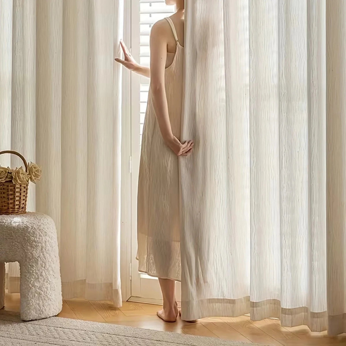 WABIORA - Wabi-Sabi Crinkle Curtains For Living Spaces