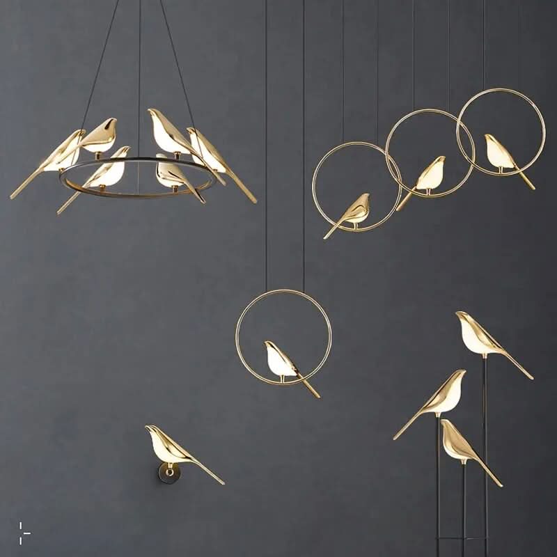 VIVIENNE Celestial Bird Chandelier Ceiling Light With Dimmable Light