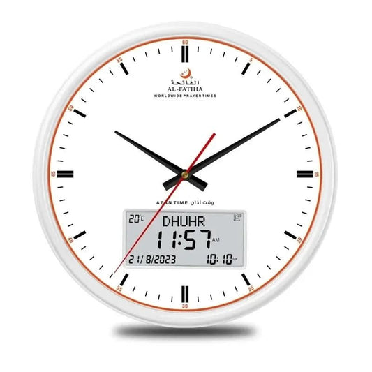 Zamora Prayer Time Clock – Automatic Azan Prayer Clock for 6500+ Cities (Digital & Analog, 10 Azan Sounds)