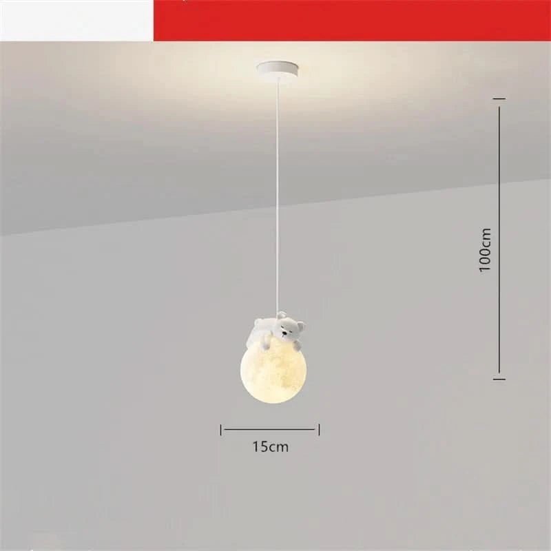 WINTHARA – Enchanting Ceiling Light with Bear on the Moon
