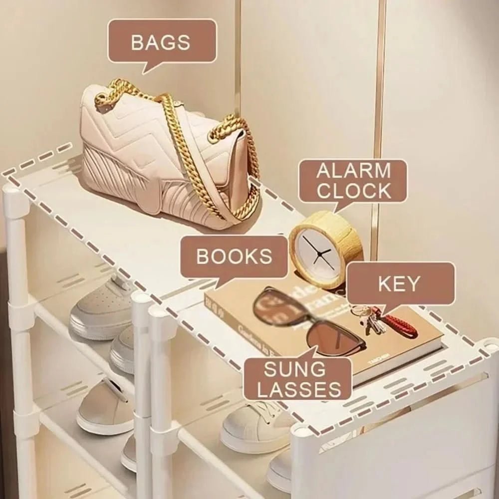 Shoe Corner Shelf – Stackable Shoe Rack for Corners – Space-Saving Organization with Style