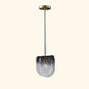 Diana Matt Glass Pendant Light Grey Folded Design For Bedroom Kitchen Cafe