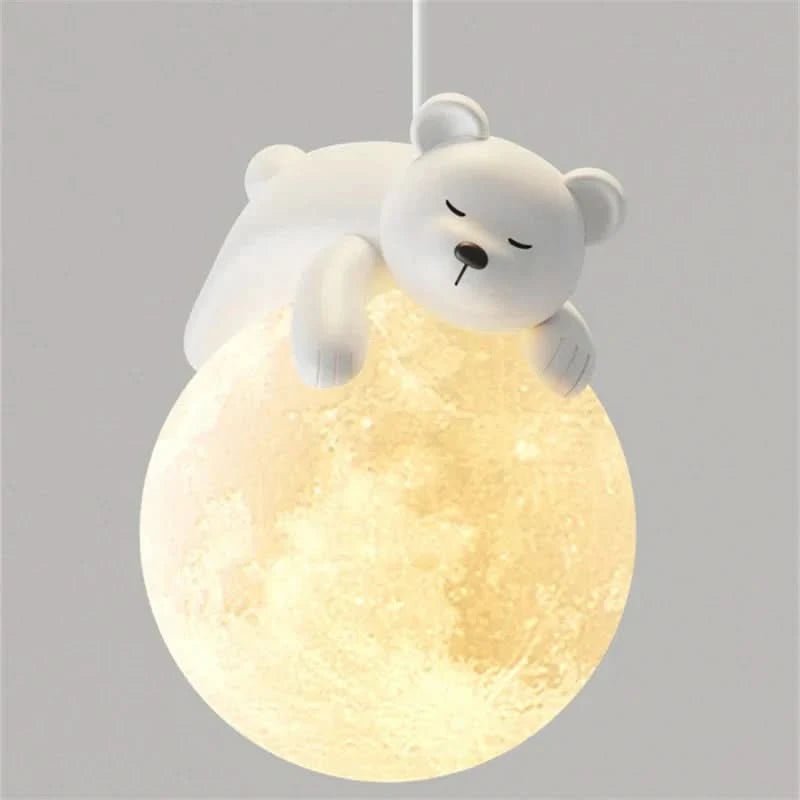 WINTHARA – Enchanting Ceiling Light with Bear on the Moon