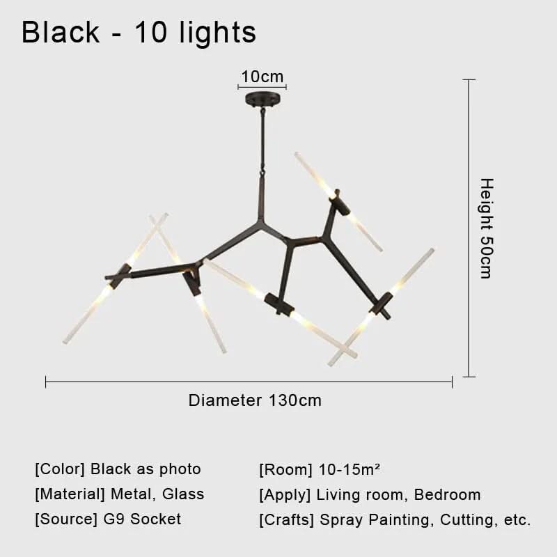 ORLETHIA – Modern Ceiling Light Made of Iron and Glass