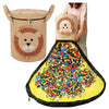 Felt Toy Storage Bag – Foldable Felt Toy Bag with Animal Motif for Kids' Rooms & Play Mats