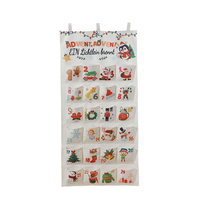 MADEFORYULE - DIY Fabric Advent Calendar With 24 Pockets For Creative Christmas Fun