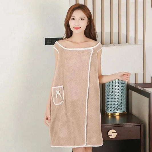 Portable Women's Towel Wrap - Stylish & Quick-Drying Women's Bath Towel for Beach, Spa & Fitness
