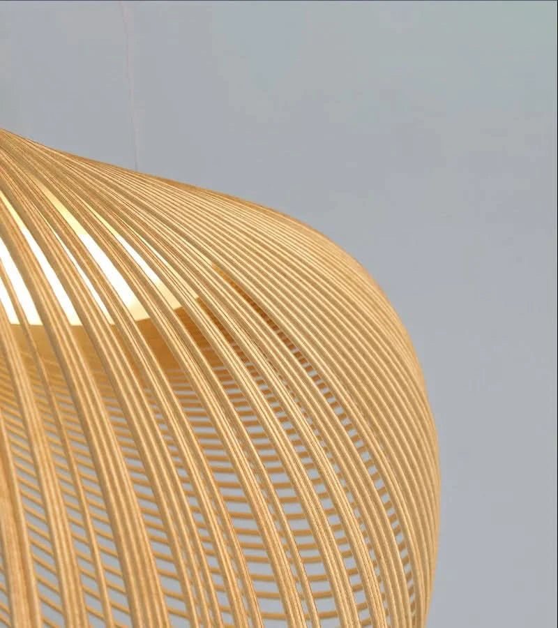 CLARISE Elegant Pendant Lamp With Wooden Ring For Modern Interiors