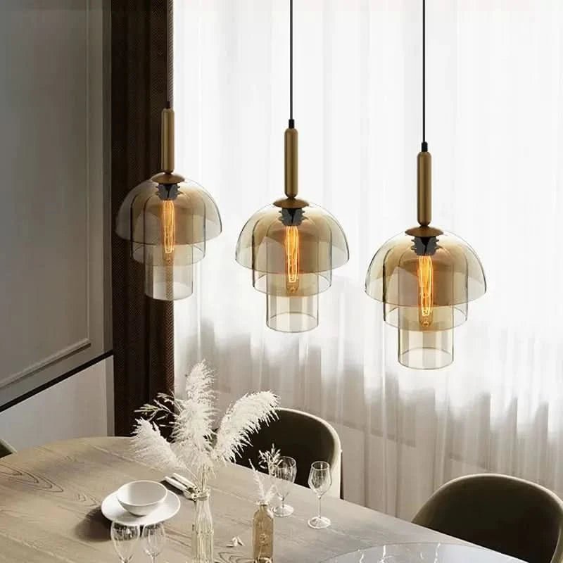 LILIANE Luxury Pendant Lamp Made of Champagne Glass