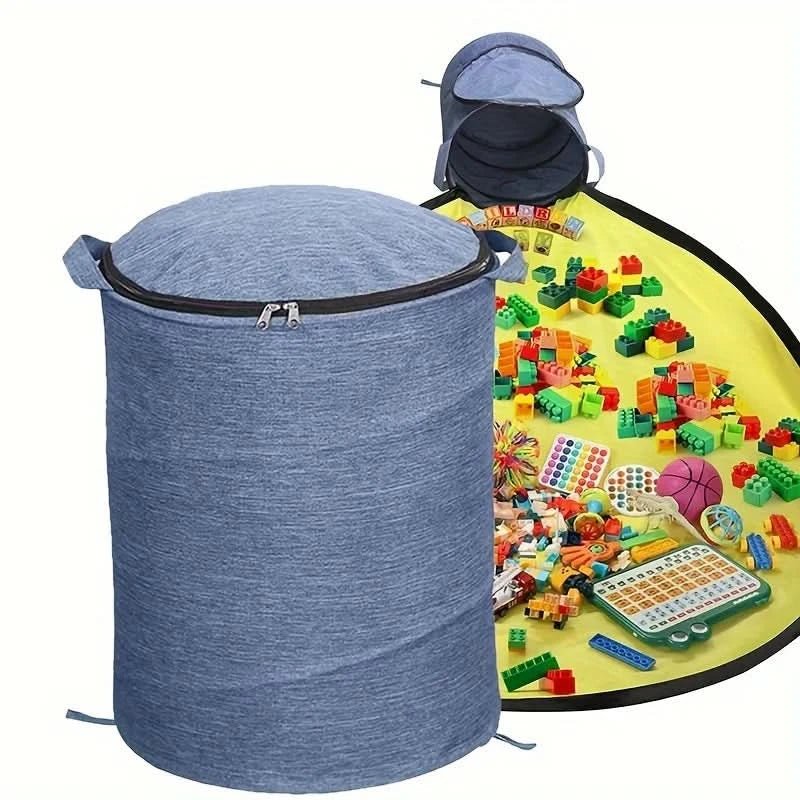 Toy Storage Bag - Storage Bag with Playmat LEGO & Toys - Portable Detachable