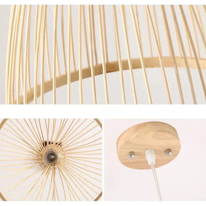 Bamboo Pendant Light In Teepee Style Made Of Rattan And Bamboo Environmentally Friendly Modern