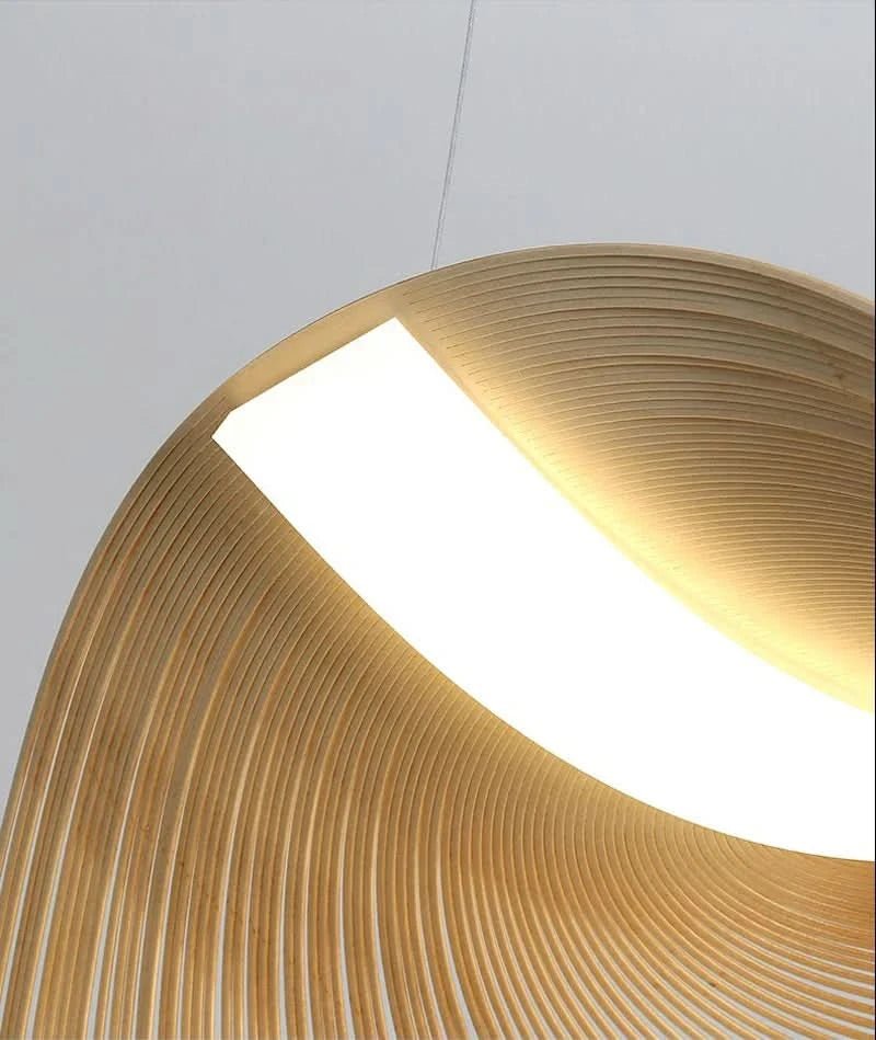 CLARISE Elegant Pendant Lamp With Wooden Ring For Modern Interiors