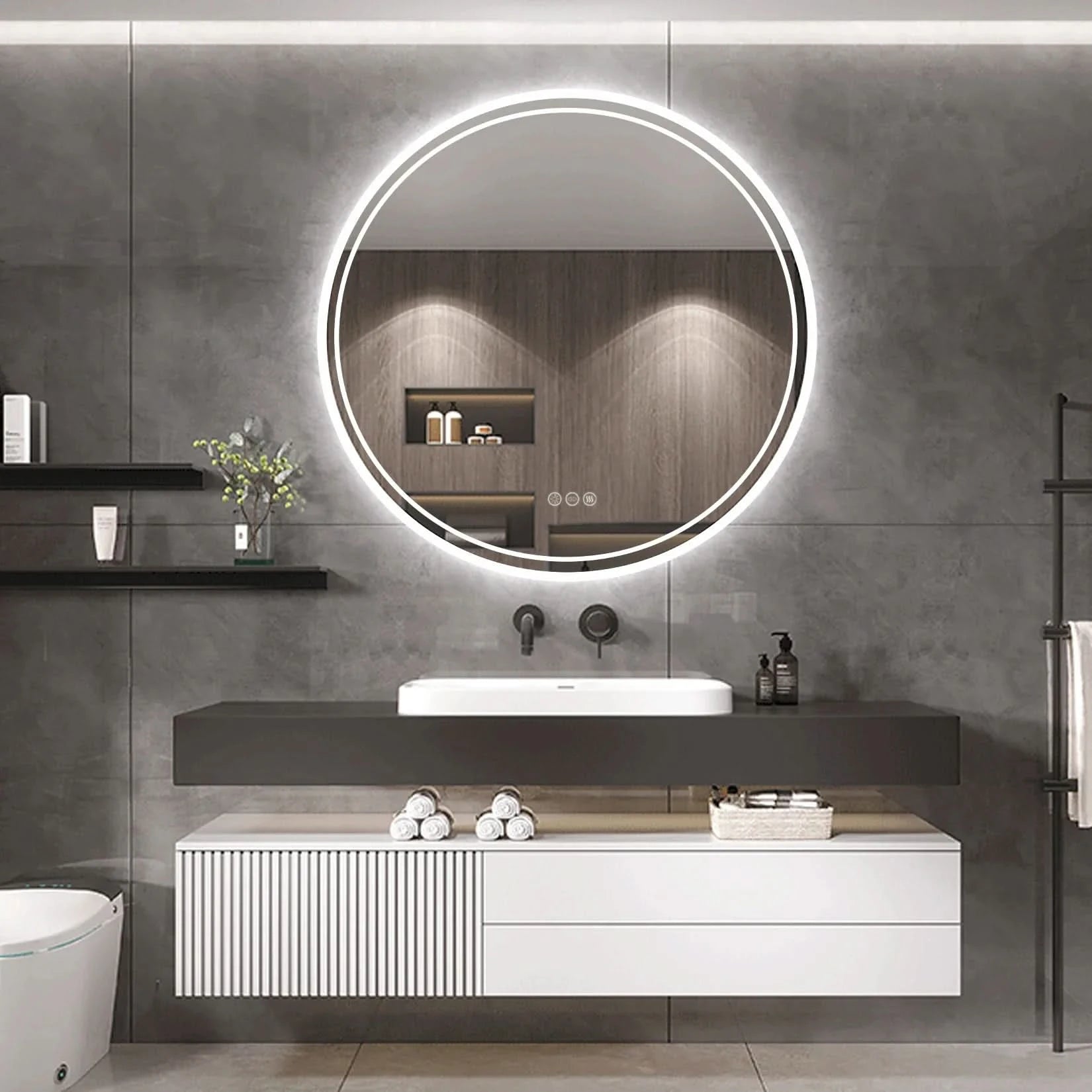 Vistara LED Bathroom Mirror Style Light Clarity Touch Control Anti-Fog