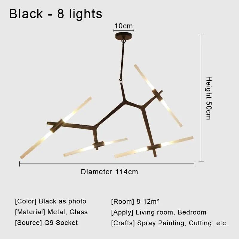 ORLETHIA – Modern Ceiling Light Made of Iron and Glass