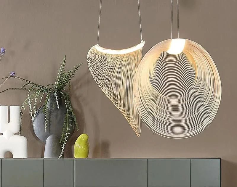 CLARISE Elegant Pendant Lamp With Wooden Ring For Modern Interiors