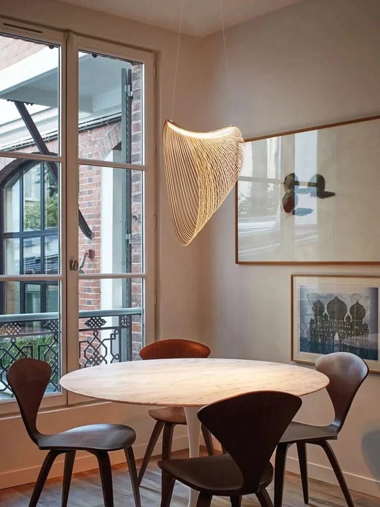 CLARISE Elegant Pendant Lamp With Wooden Ring For Modern Interiors