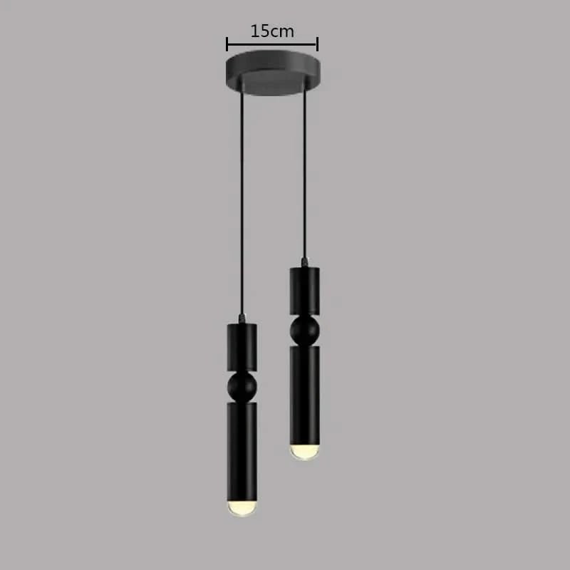 ELYISIA Double Geometric Cylindrical Brass Pendant Light Modern Lighting Living Room