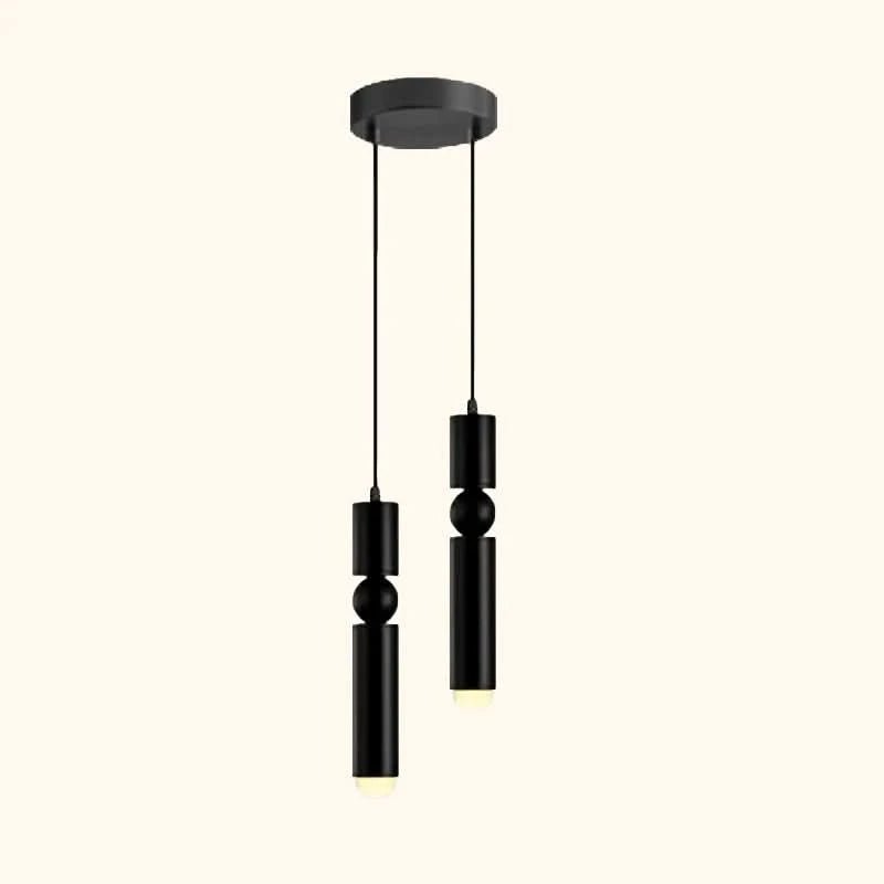 ELYISIA Double Geometric Cylindrical Brass Pendant Light Modern Lighting Living Room
