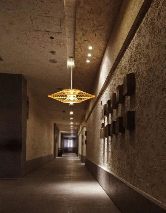SERELIA Modern Geometric Bamboo Pendant Light Eco-Friendly Lighting Kitchen Dining Room