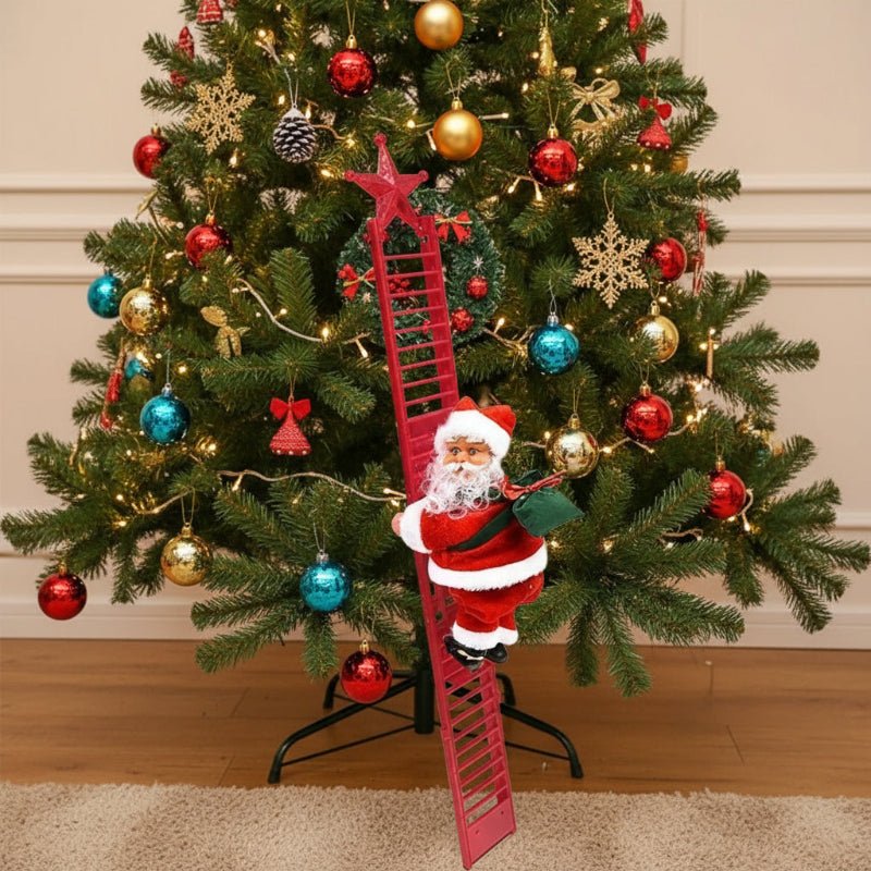 SANTACLIMB – Musikalischer Weihnachtsmann auf der Leiter für festliche Dekoration 0