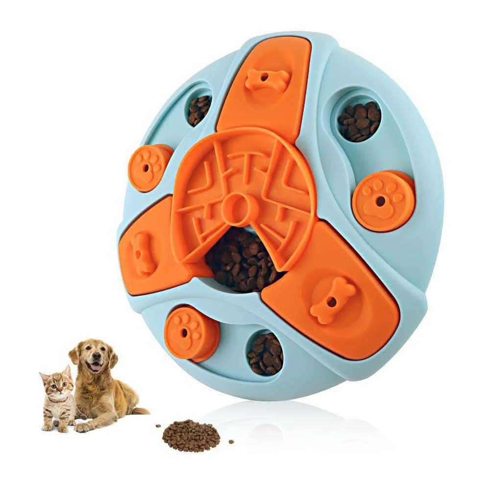 Slow Feeder Puzzle Bowl – Interactive Anti-Gulping Bowl for Dogs with Rotation & Treat Game